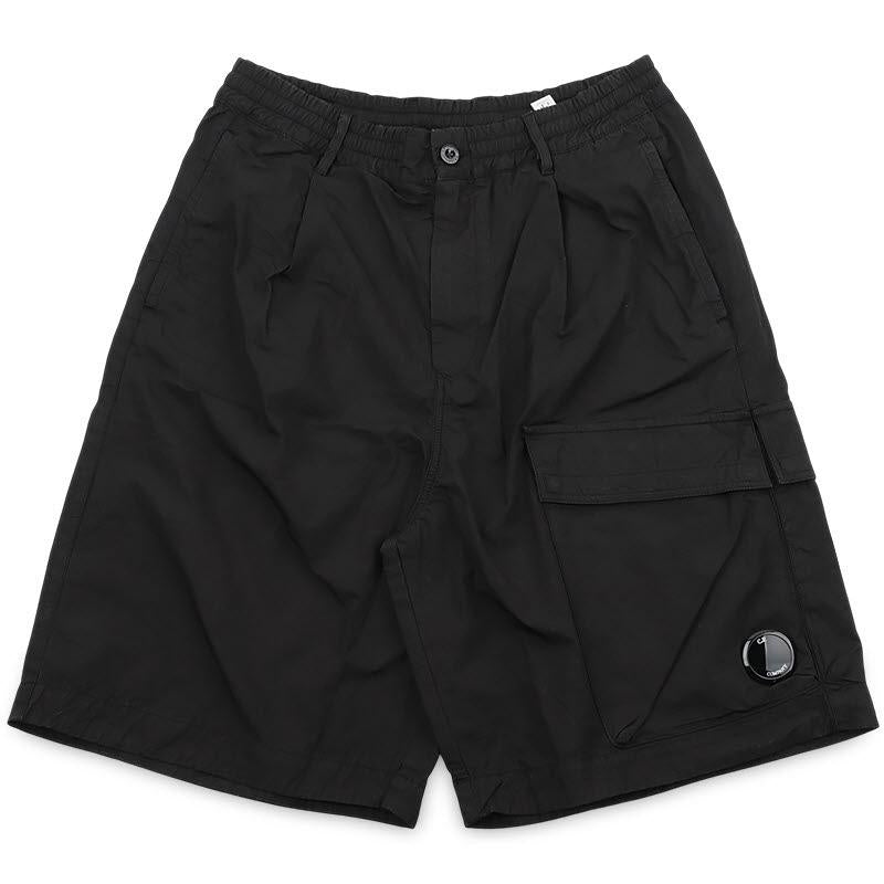 CP Company Men's Lens Badge Cargo Pocket Shorts Black