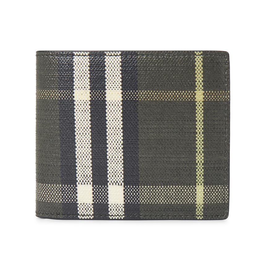 BURBERRY Check Leather Men’s Bifold Wallet 8118838