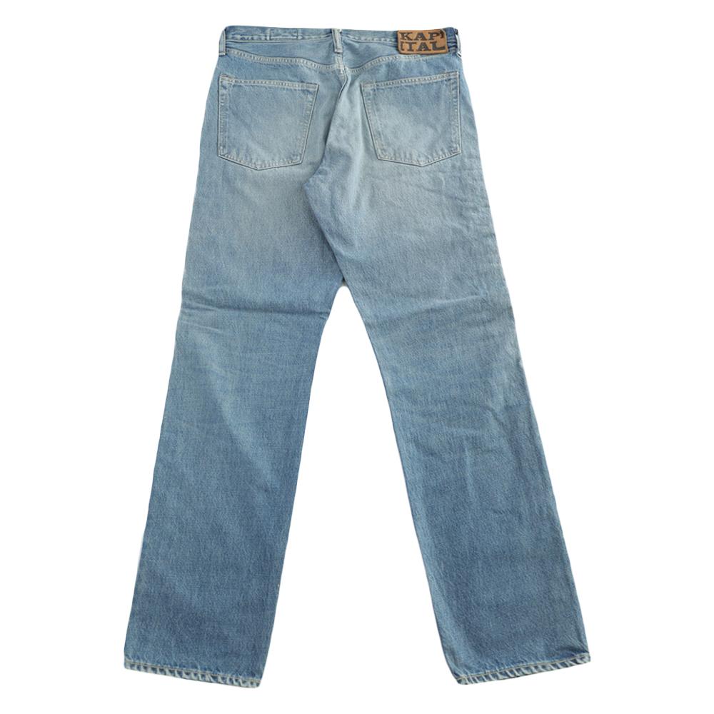 KAPITAL 14oz Monkey Cisco Gemstone Light Blue Denim Pants EK 1174LPA