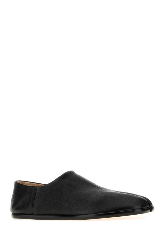 Maison Margiela Black Leather Low-Top Sneakers