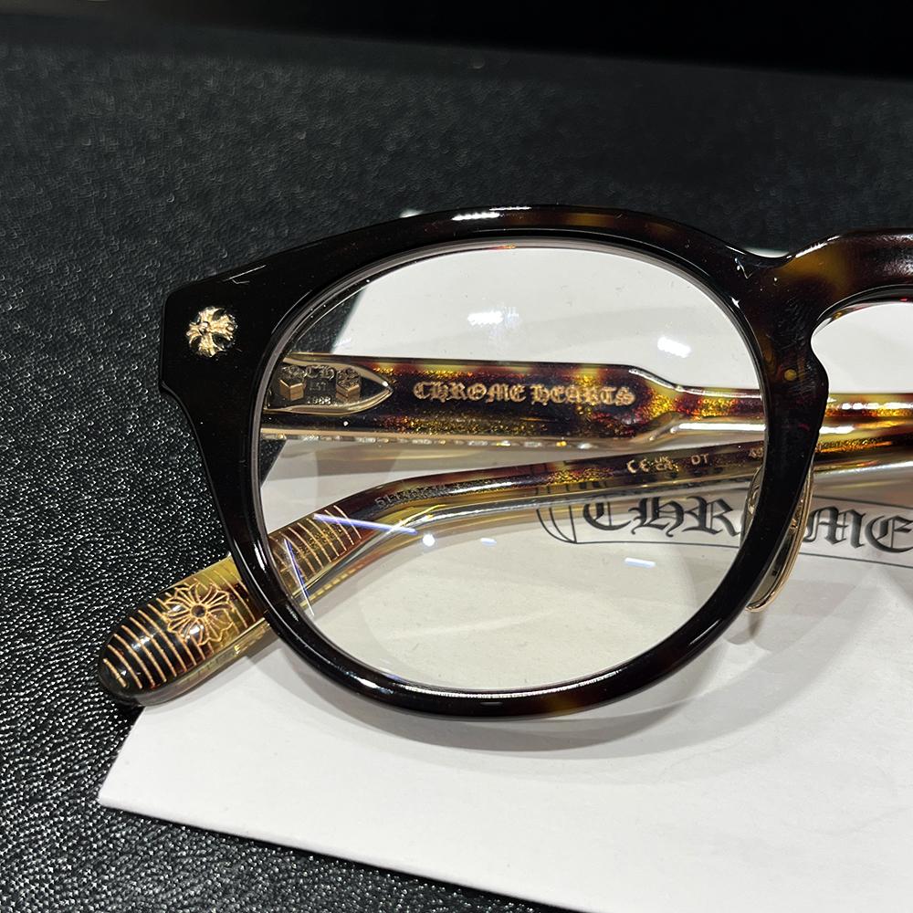 Chrome Hearts Dark Tortoise Gold Accents Eyeglasses