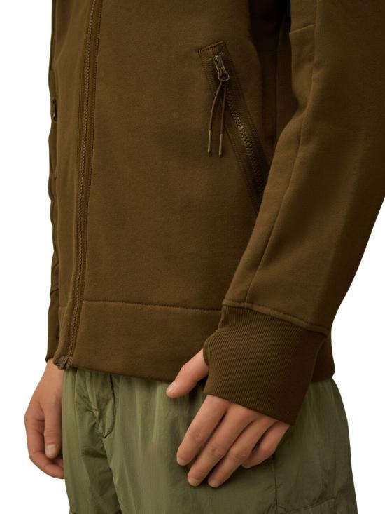 CP Company Diagonal Raised Fleece Goggle Hoodie Sweatshirt Wom RCCMSS 715A005086