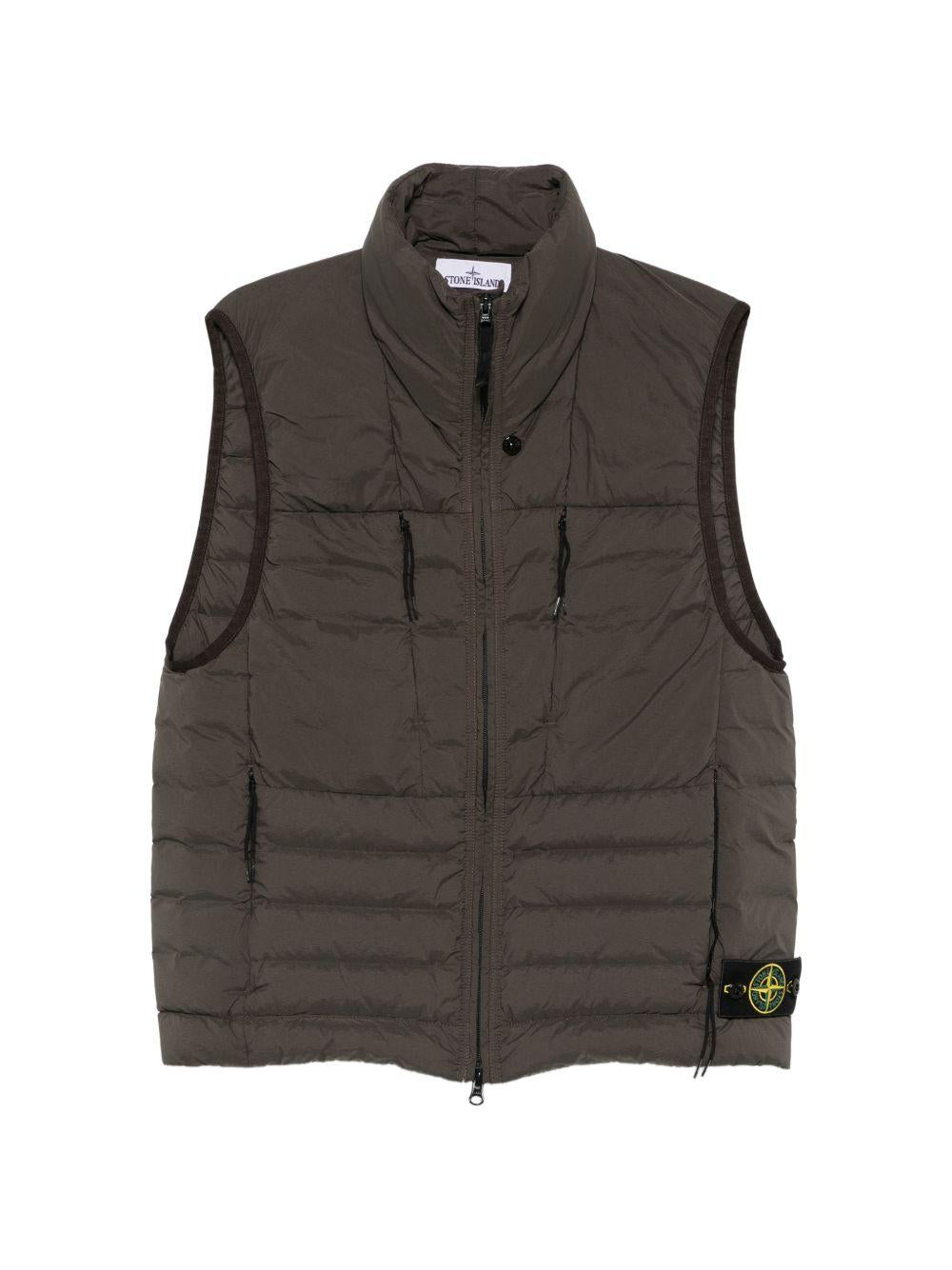 STONE ISLAND Down Vest Navy Quilted Men’s Sleeveless Jacket