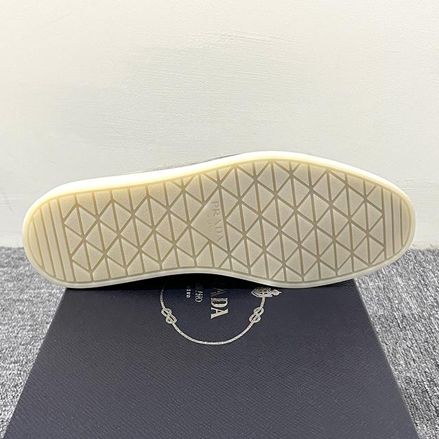 PRADA Men’s Suede Loafers with Triangle Logo Navy