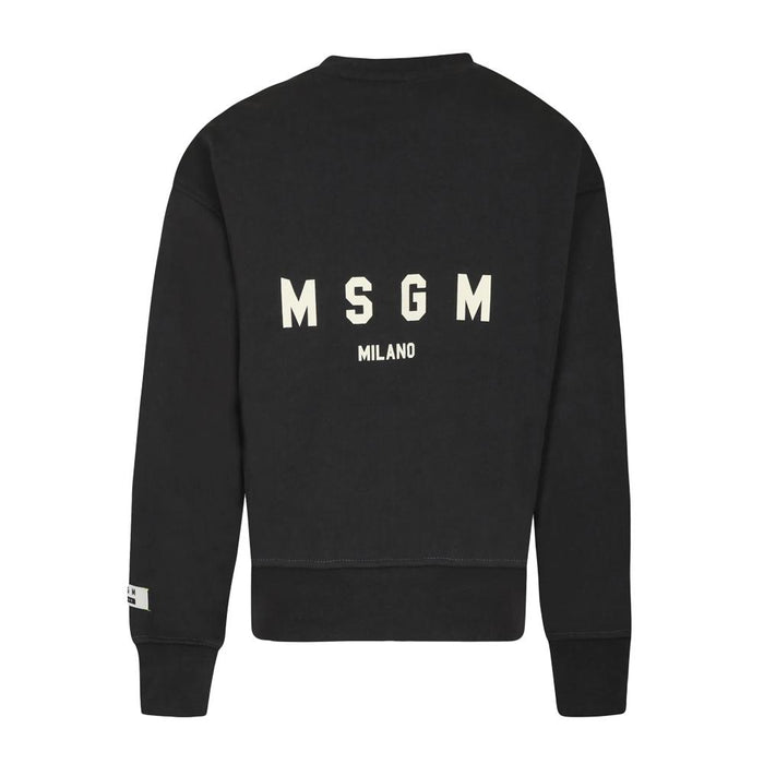 MSGM Black Logo Sweatshirt Women’s Kids 24FW