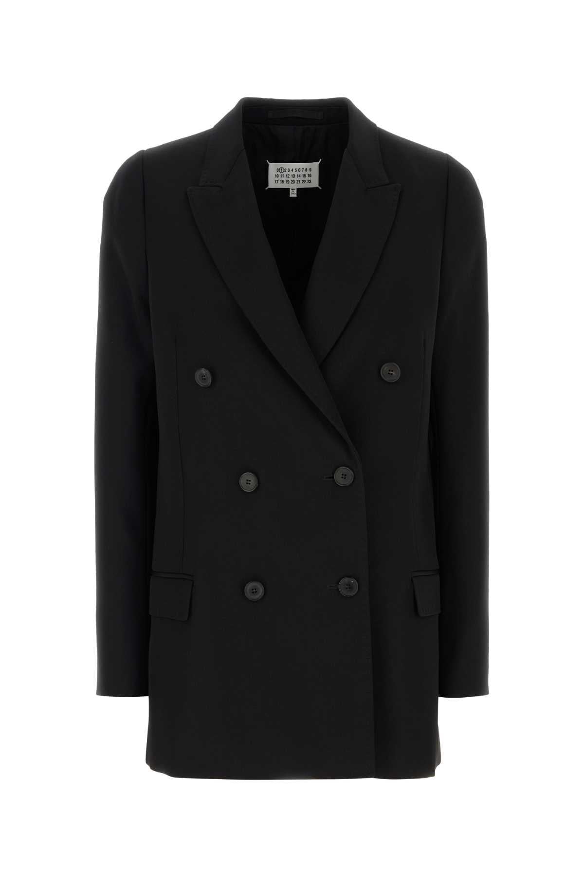 Maison Margiela Black Wool Blend Tailored Jacket