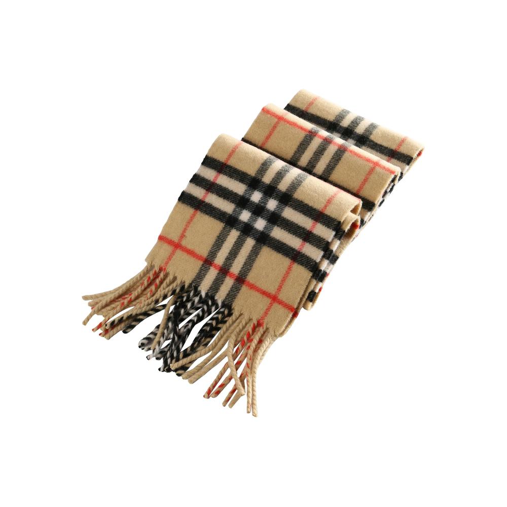 BURBERRY Check Cashmere Scarf Tan/Brown Men's