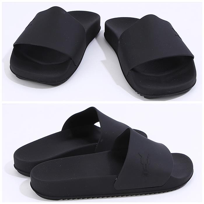 Rick Owens Darkshadow Embossed Rubber Slide Sandals Women Black