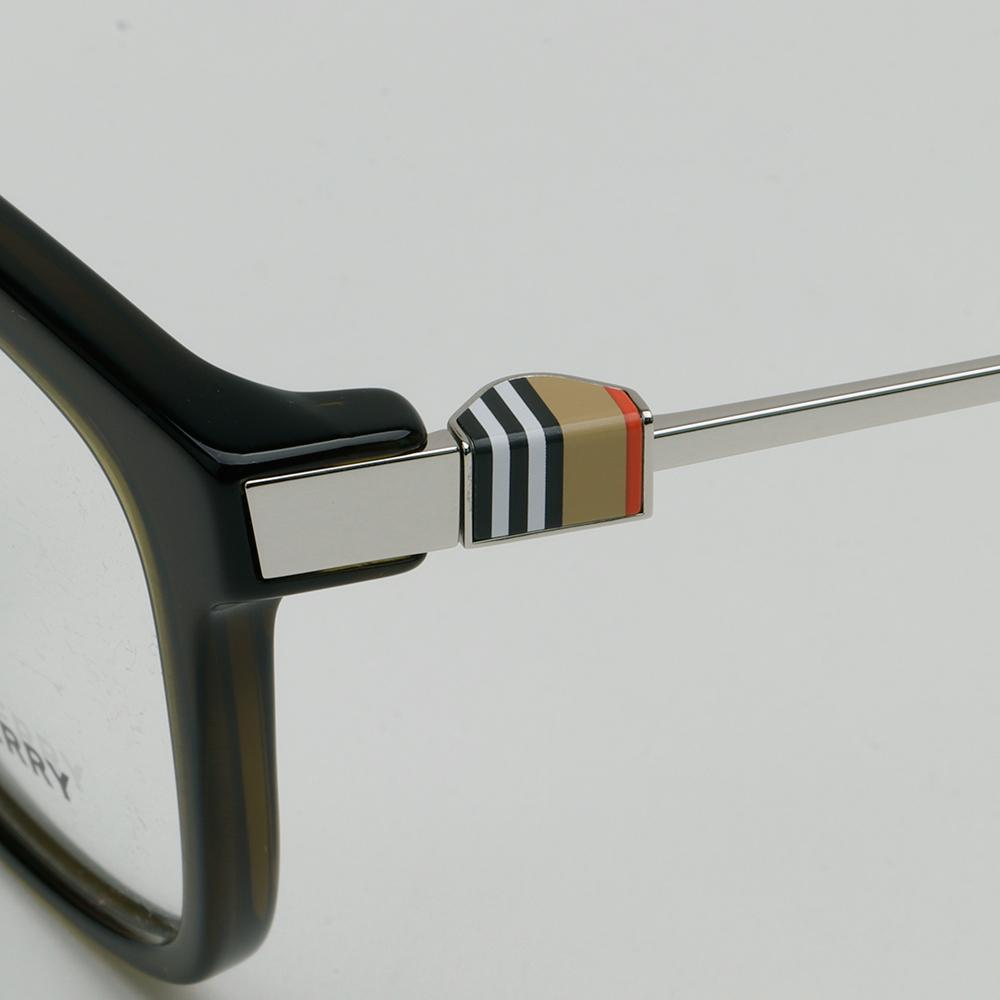 BURBERRY Dark Green Square Acetate Optical Glasses Asian Fit Unisex BE2384F 4026