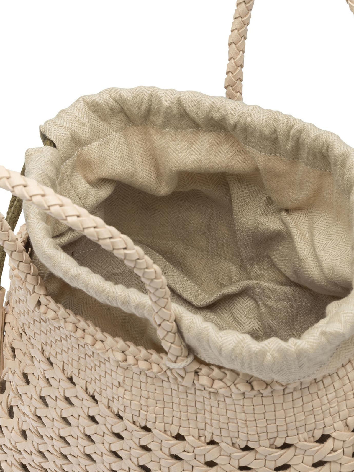 Dragon Diffusion Natural Woven Leather Shoulder Bag