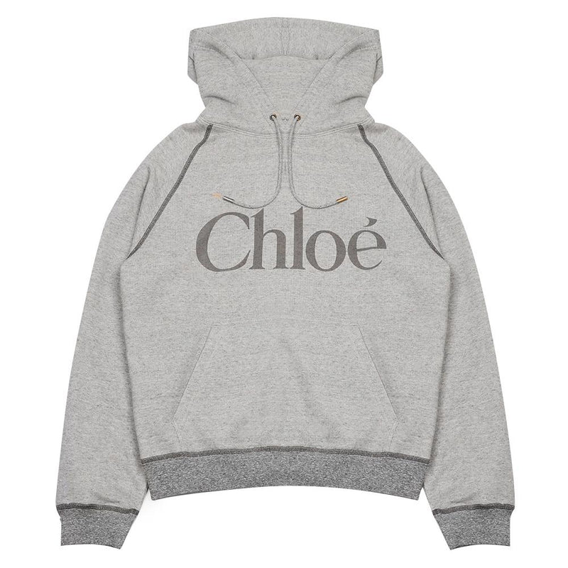 Chloe Cotton Fleece Mix Oversized Logo Hoodie CH25AJH10179 060