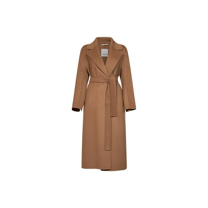 Max Mara Belted Wool Coat Hazel Brown 262901 6121