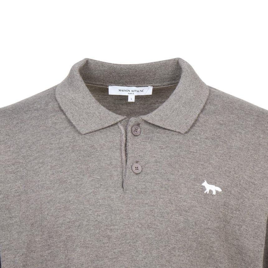 Maison Kitsune Profile Fox Men's Collar Knit Sweater