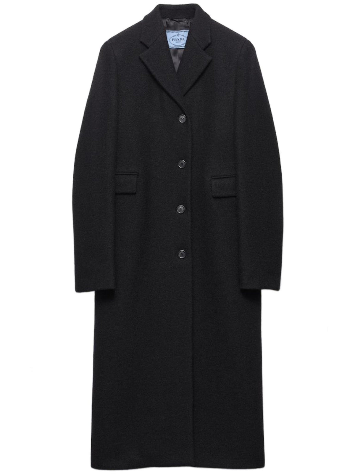 PRADA Wool Cashmere Cape Coat Black