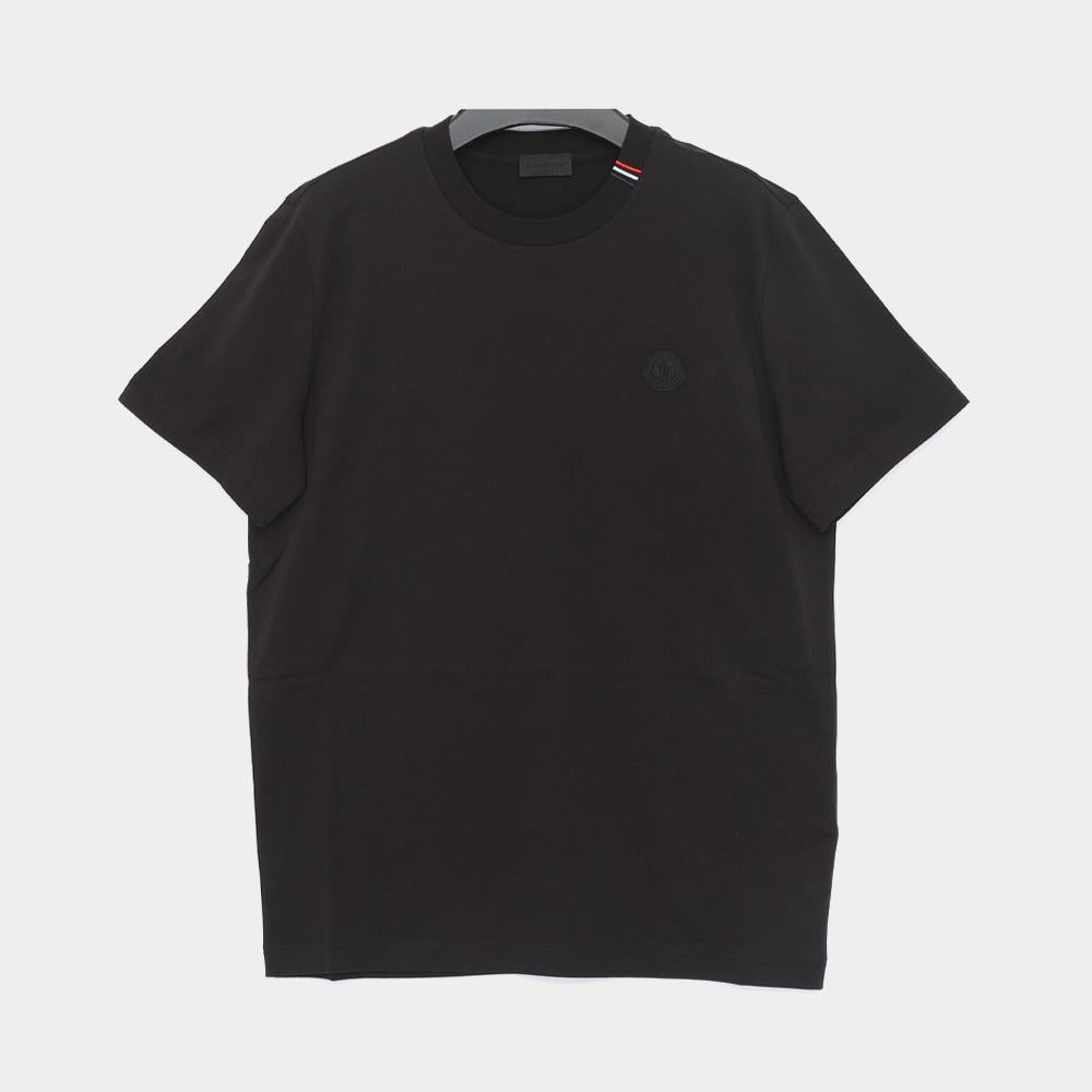 Moncler Patch Logo Tricolor Neck Short Sleeve Men's T-Shirt 8C00036 89AYW 999