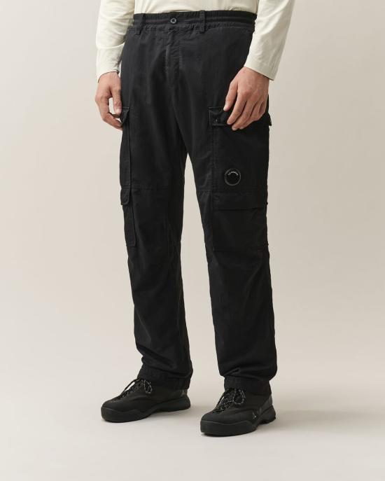 CP Company Straight Pants Black Classic Trousers Men