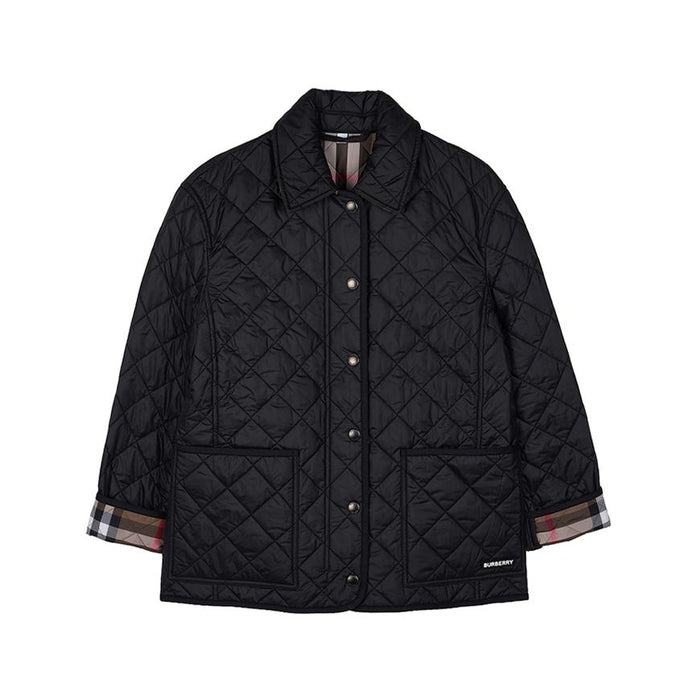 BURBERRY Women’s Dalry Diamond Quilted Jacket Black