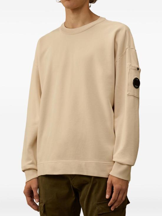 CP Company Brushed Emerized Diagonal Fleece Boxy Crewneck Sweatshirt