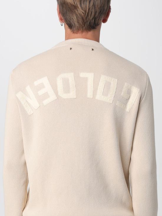 GOLDEN GOOSE Military Lettering Crewneck Sweate GMP00841 P001972 55550 BEIGE DOM