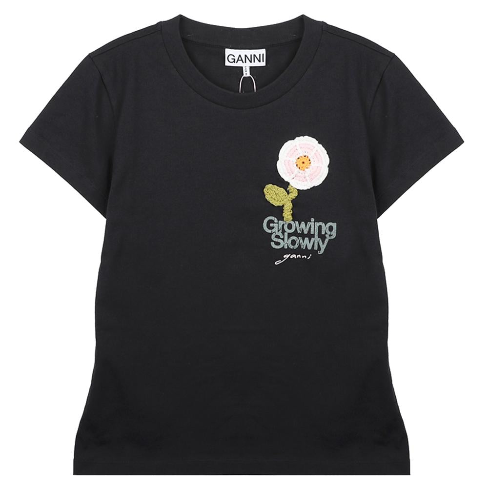 GANNI Cotton Short-Sleeve T-Shirt A1050178252