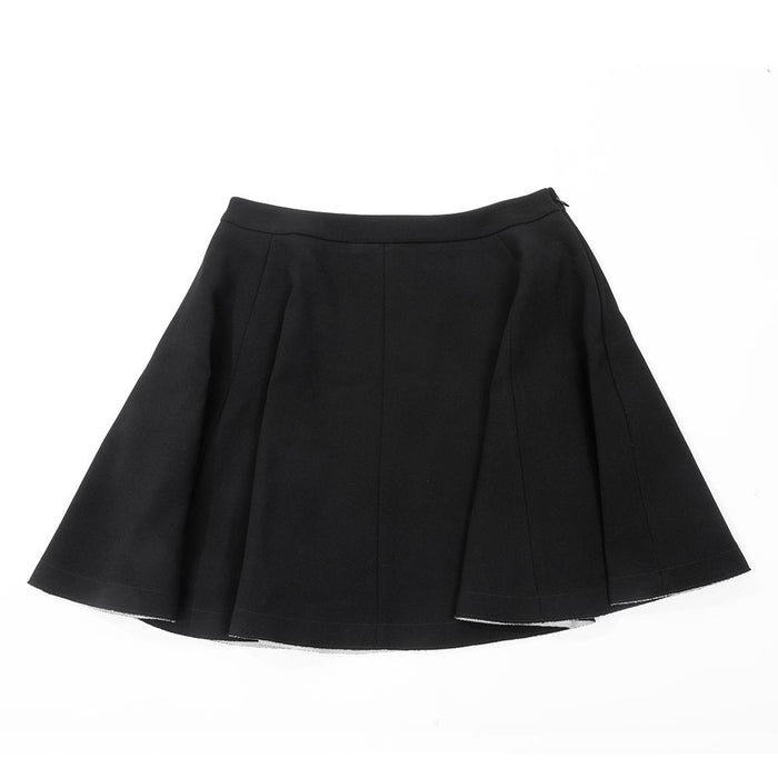 AMI Flare Mini Skirt Black Wool