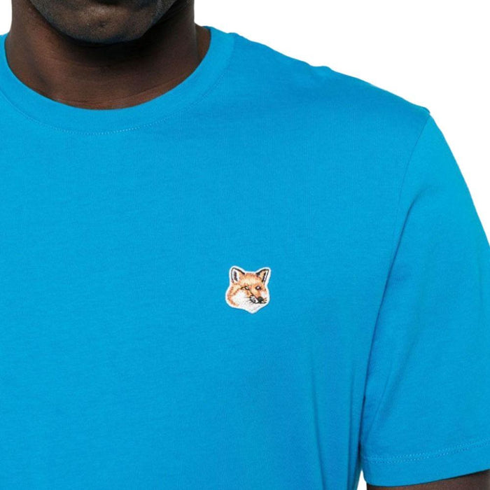 Maison Kitsune Fox Head Patch Regular T-Shirt Blue LM00104 KJ0008 P451