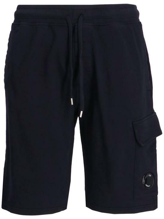 CP Company Light Fleece Cargo Lens Shorts Navy