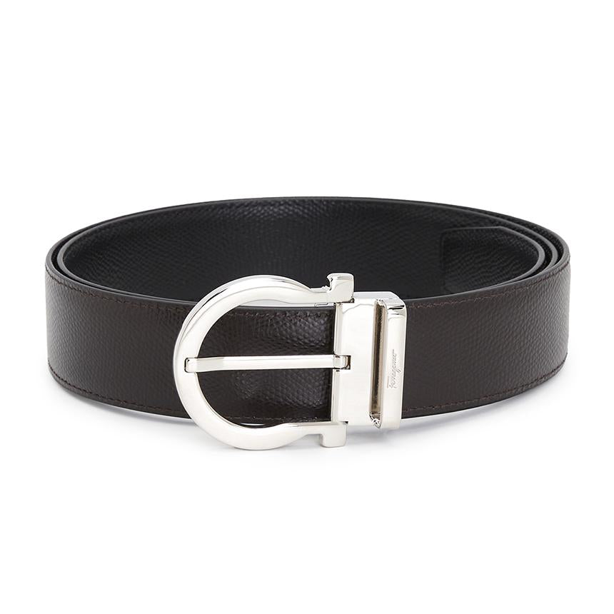 Ferragamo Gancini Reversible Leather Belt Pre-Cut Men’s 67 9781 003 0675140