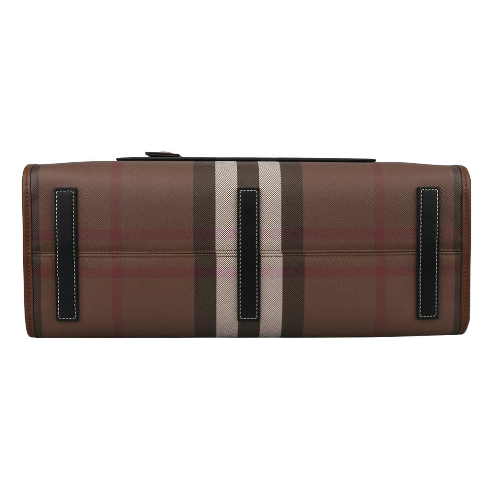 BURBERRY Freya Medium Canvas and Leather Tote Bag A9011