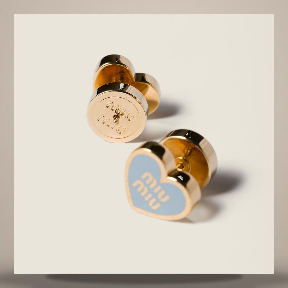 Miu Miu Gold-Tone Metal Hoop Earrings 5IO340 2IE2 F04WL
