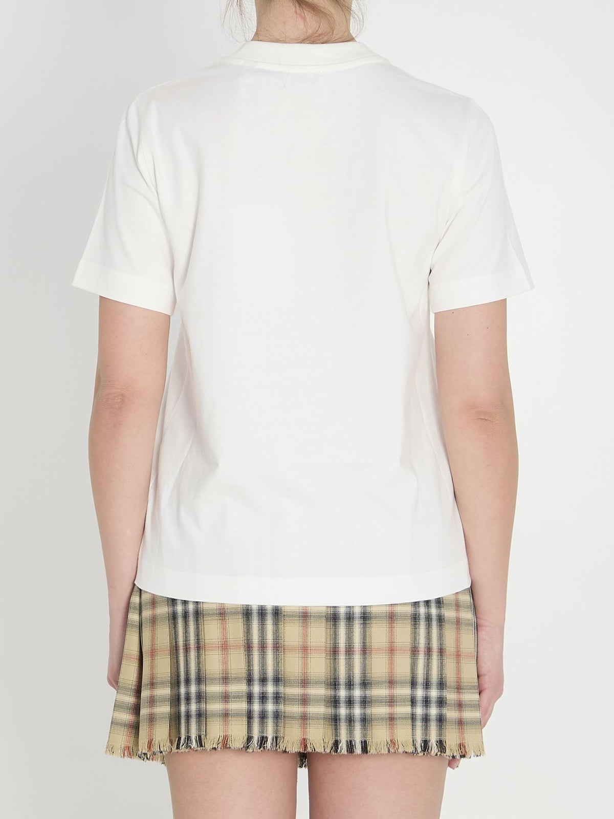 BURBERRY Short Sleeve Cotton T-Shirt Black Women’s Top
