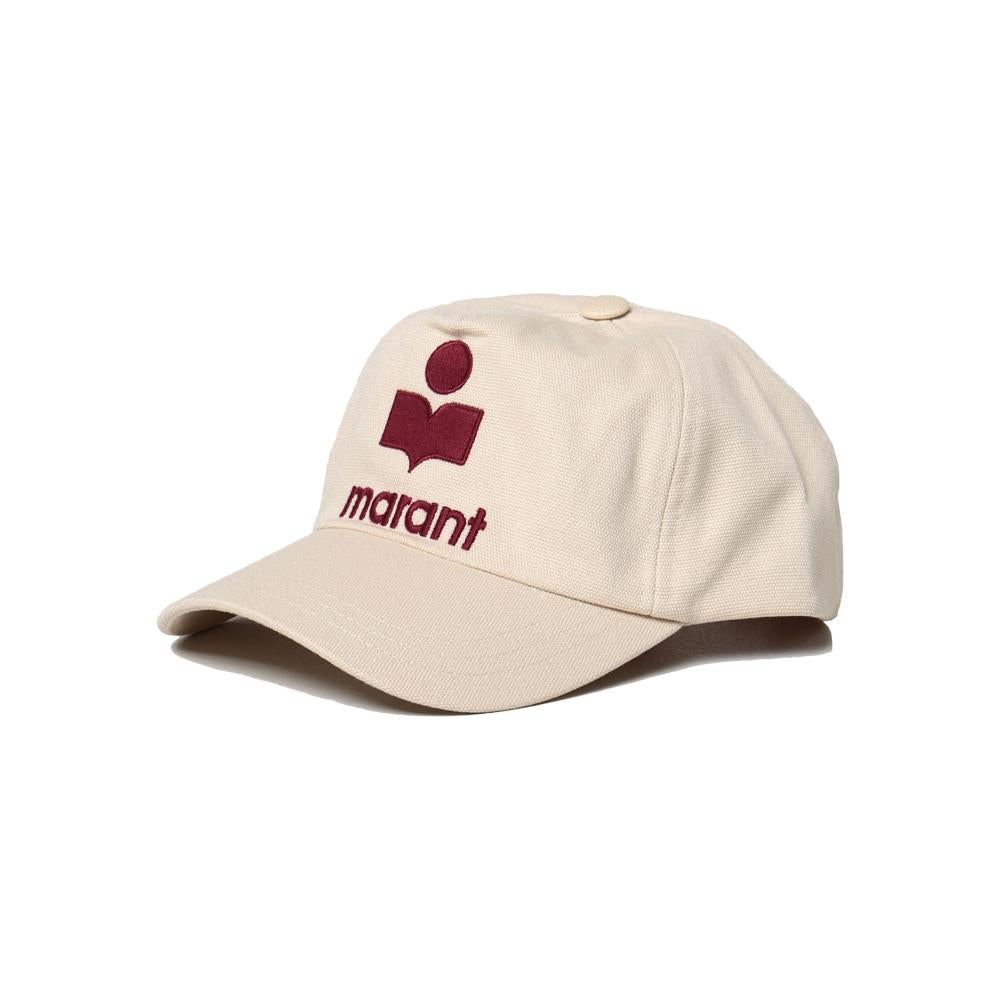 Isabel Marant Ecru TYRONY Logo Cotton Baseball Cap