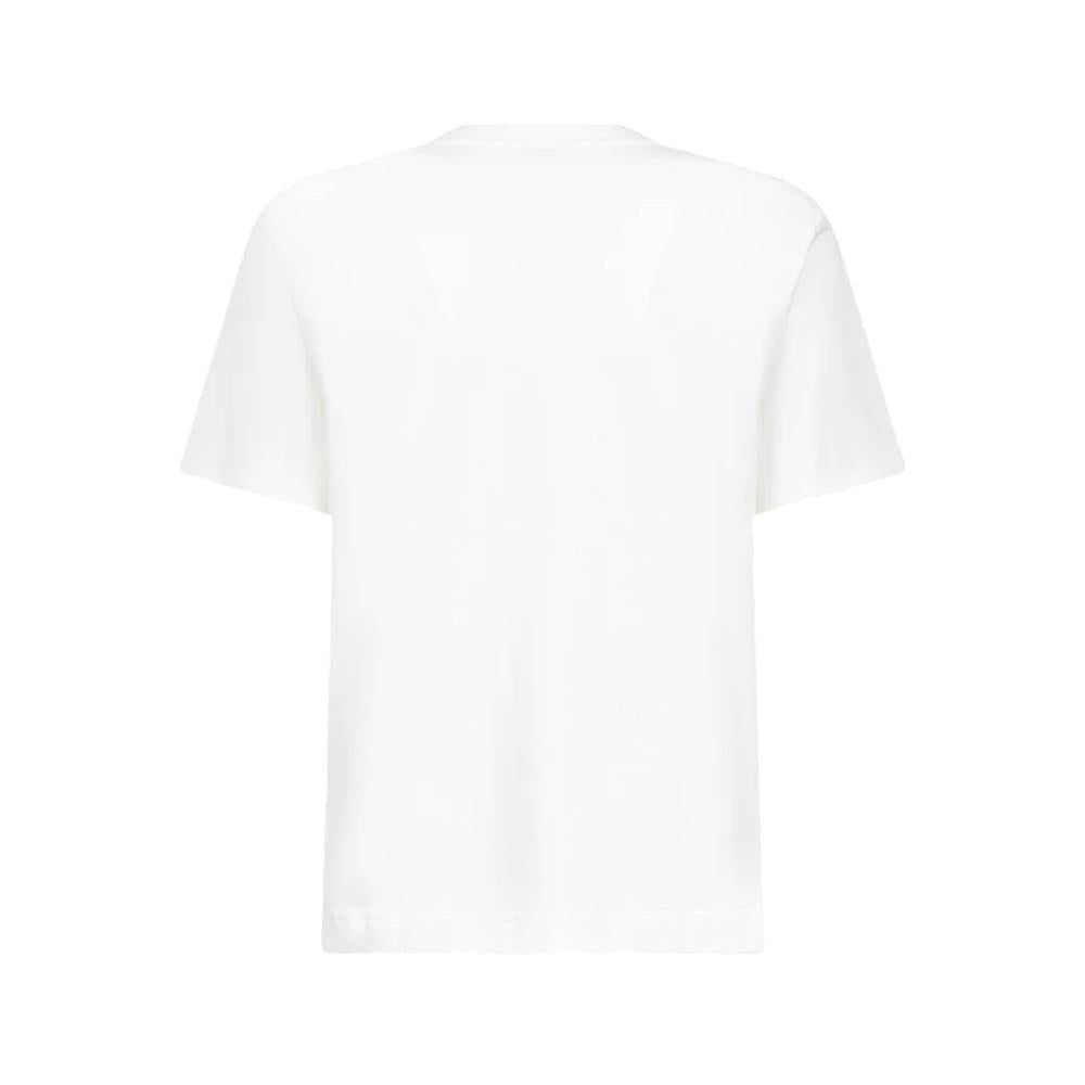 BURBERRY Lined Drawing Logo Print Short Sleeve T-Shirt White 8121038