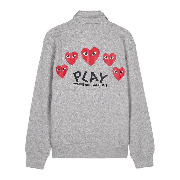 Comme des Garcons Unisex Multi Heart Print Track Jacket AZ T252 051 GREY