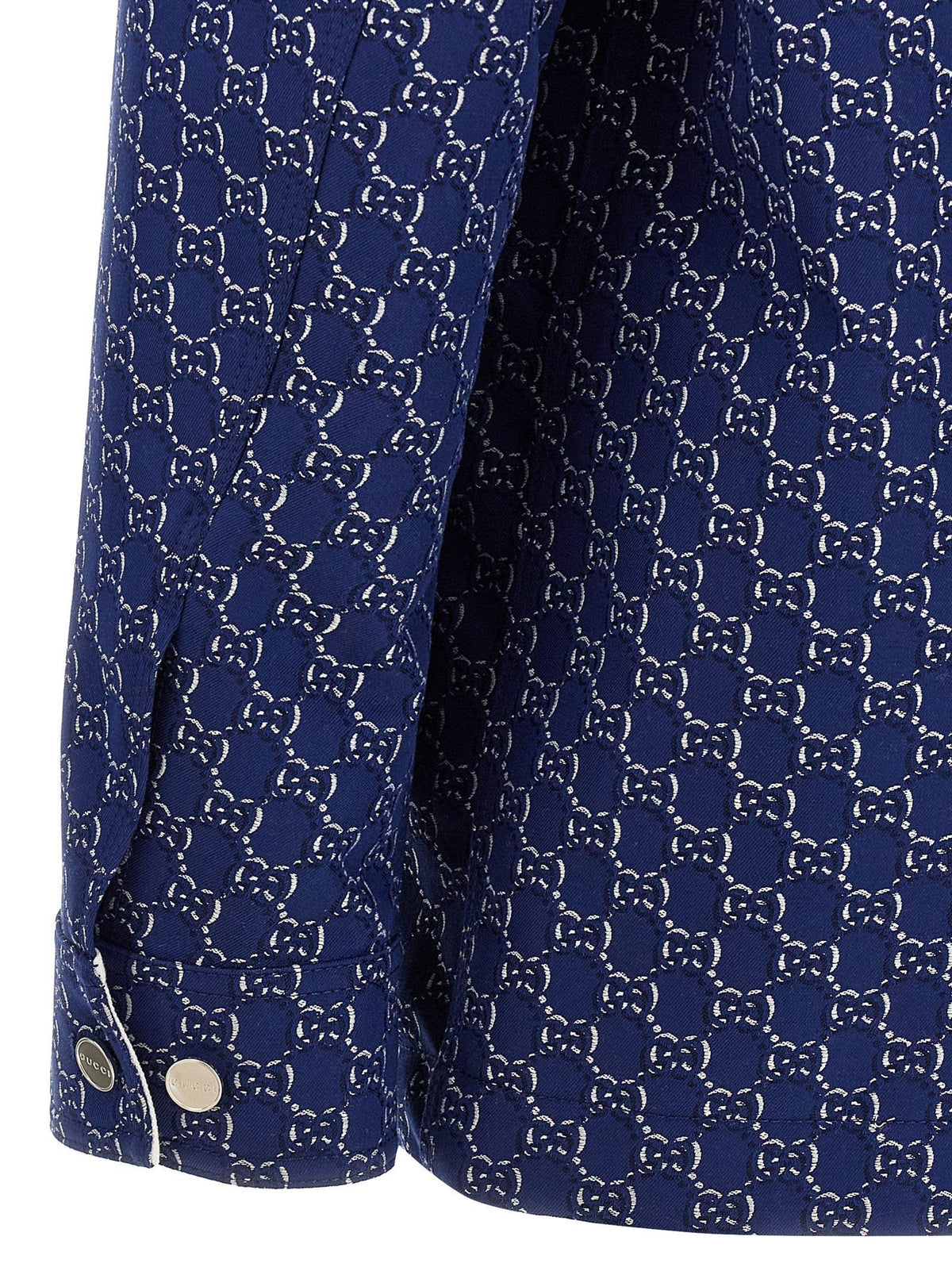 GUCCI Casual Jacket SS25 Men’s Zip Jacket Navy Cotton