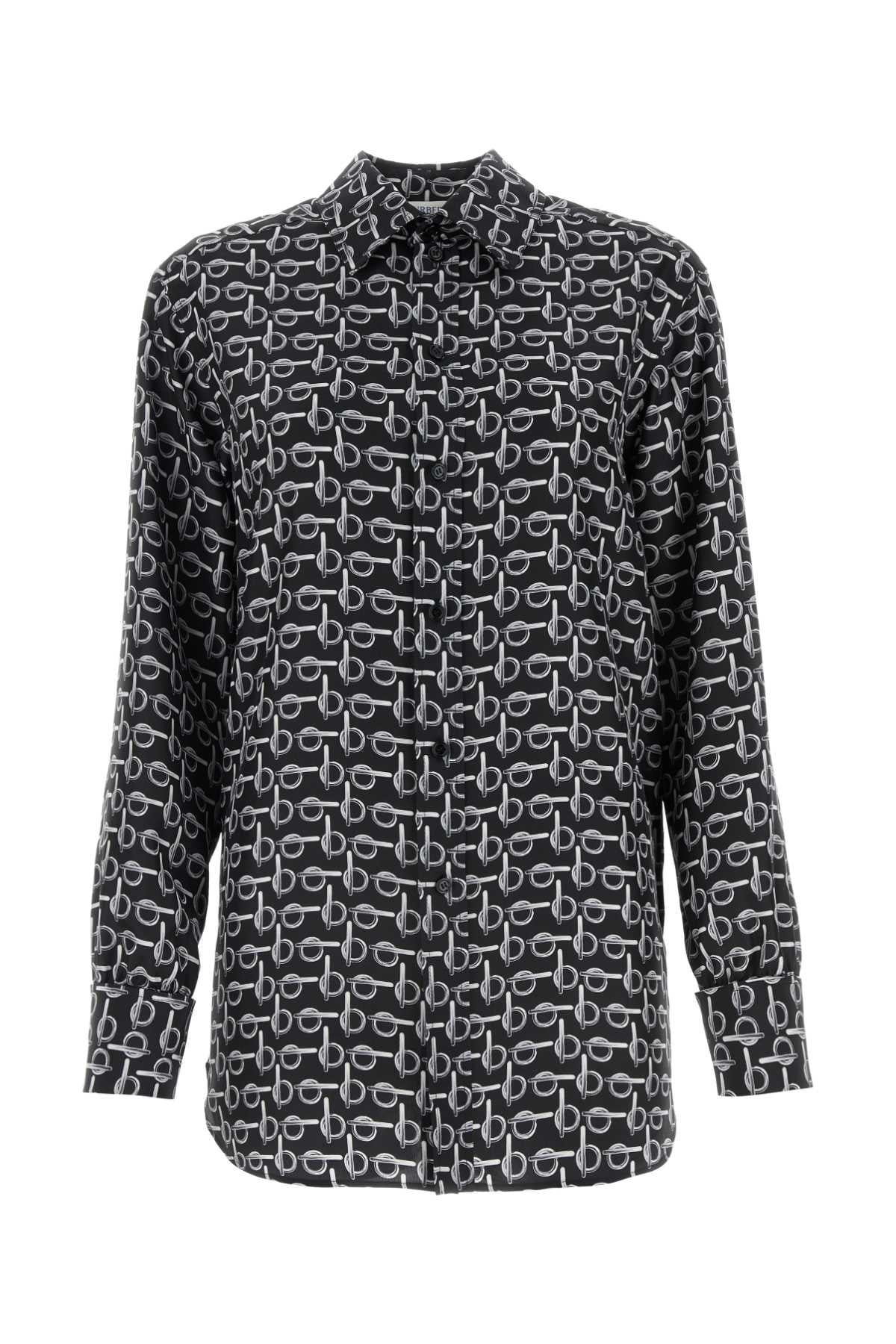 BURBERRY Long Sleeve Button-Down Shirt SS24 Black
