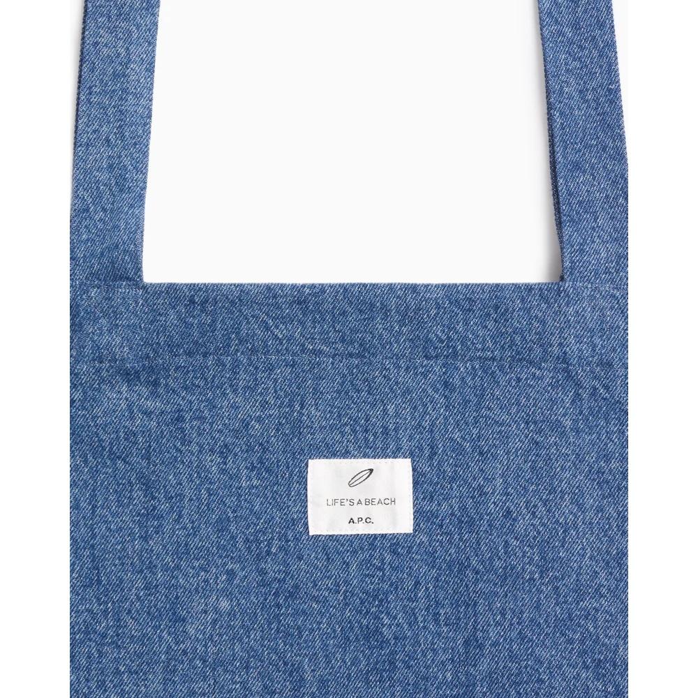 A.P.C. Denim Tote Bag Unisex Navy