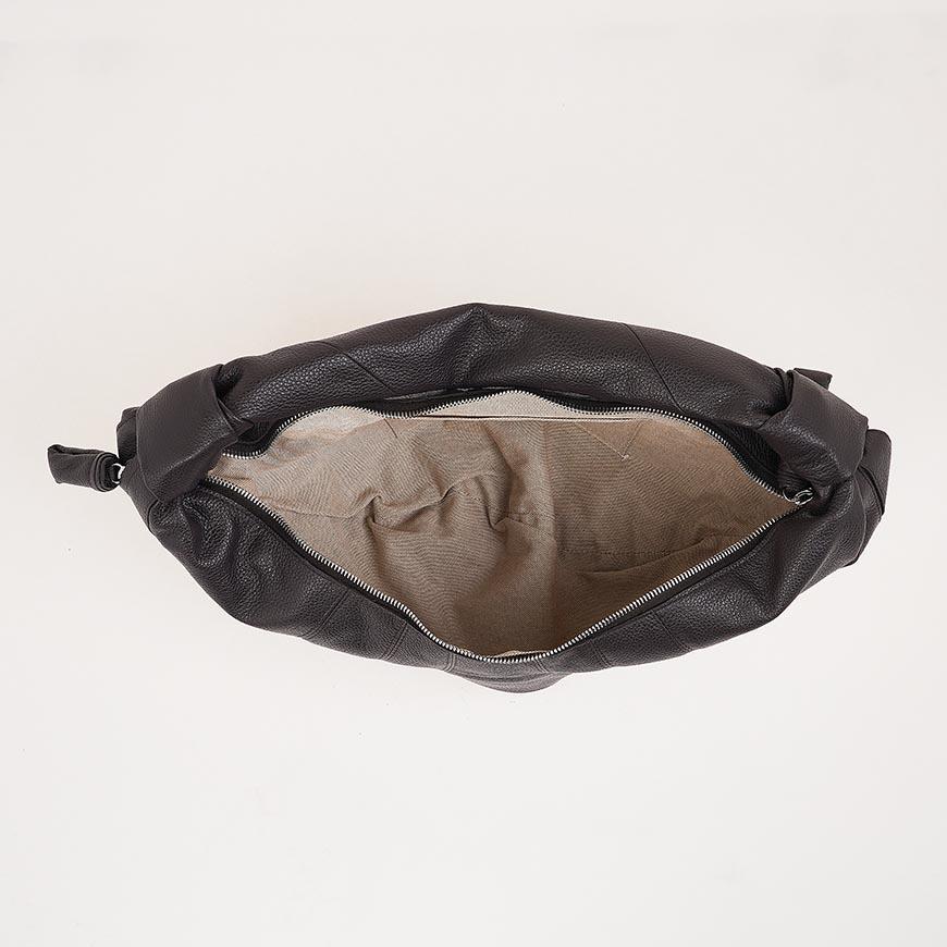 Lemaire Fortune Croissant Shoulder Bag Brown Leather Women