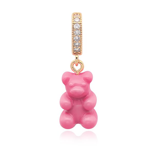 CRYSTAL HAZE Pink Pave Nostalgia Bearcandy Connector Women’s Charm
