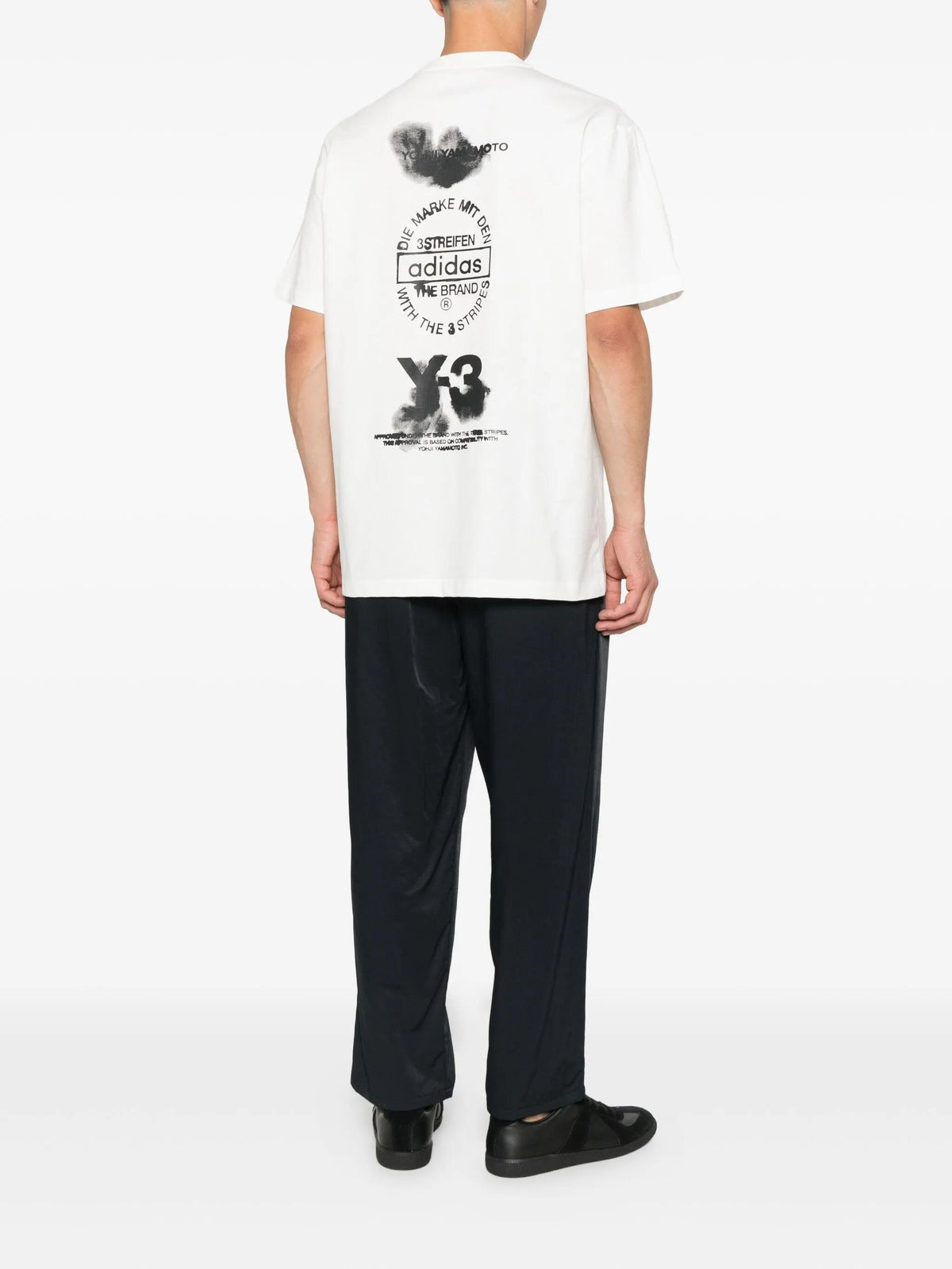Y-3 Core White Graphic Short Sleeve T-Shirt