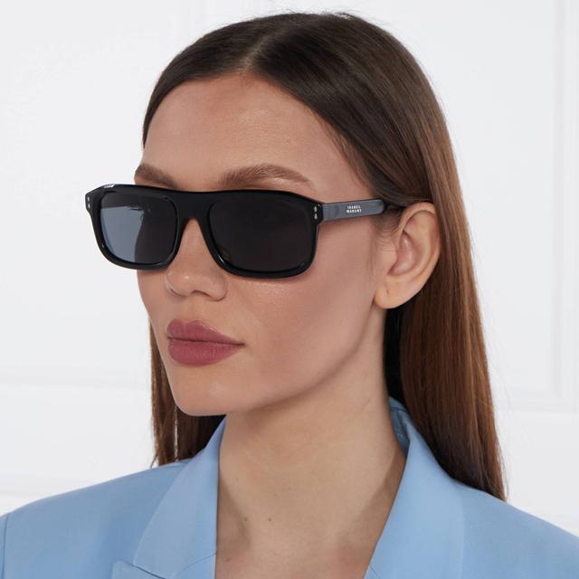 Isabel Marant Black Square Acetate Sunglasses Unisex IM0110S 807IR
