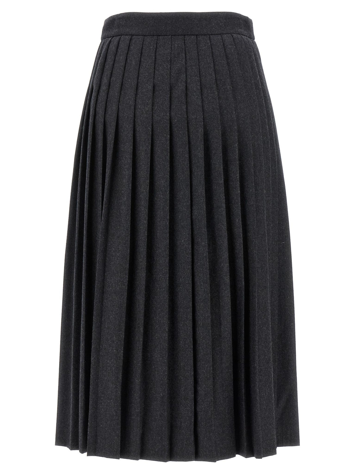 PRADA Black Wool Blend Long Skirt