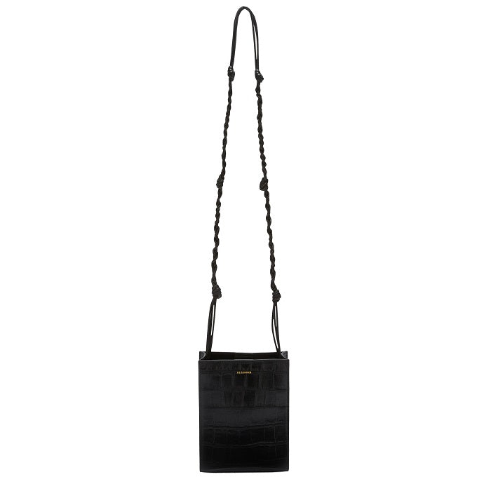 JIL SANDER Croc-Embossed Leather Tangle Small Crossbody Bag J07WG0001 P5359