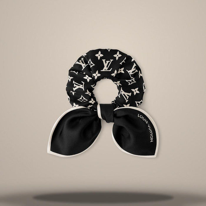 Louis Vuitton Monogram Silhouette Scrunchie Black Hair Band M97250
