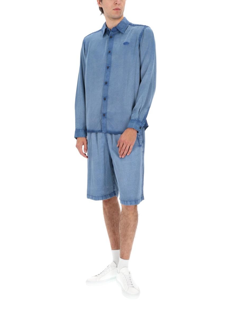 DIESEL Long Sleeve Shirt Men’s Cotton Casual Button-Down