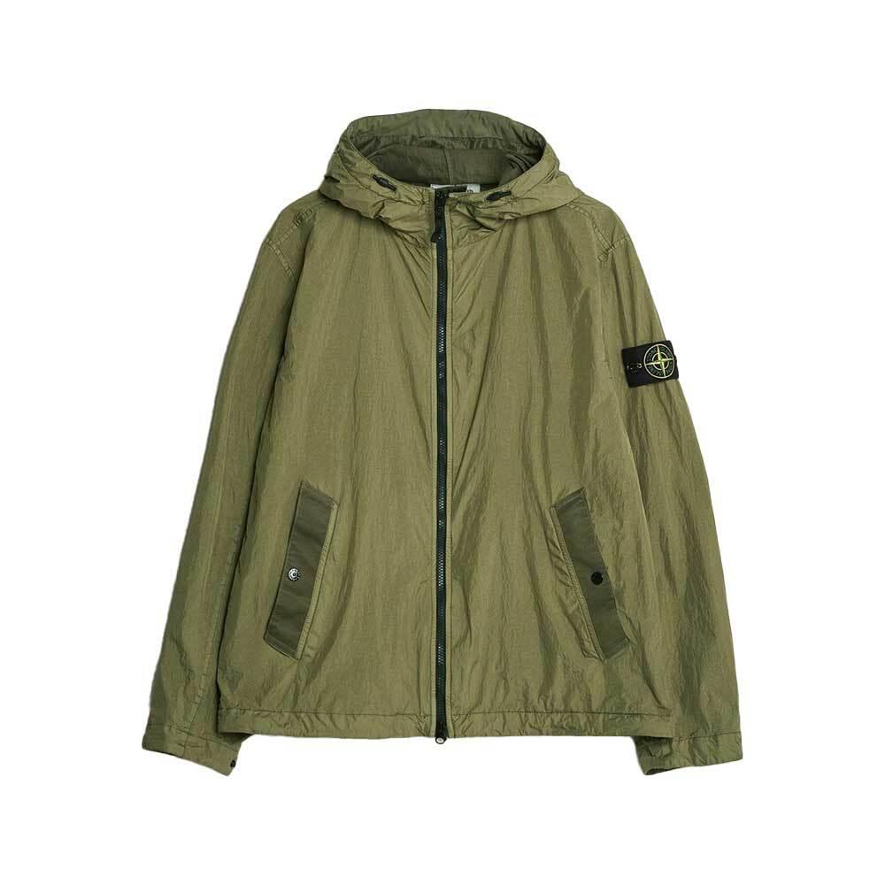 STONE ISLAND Crinkle Reps Antidrop Windbreaker Jacket Khaki