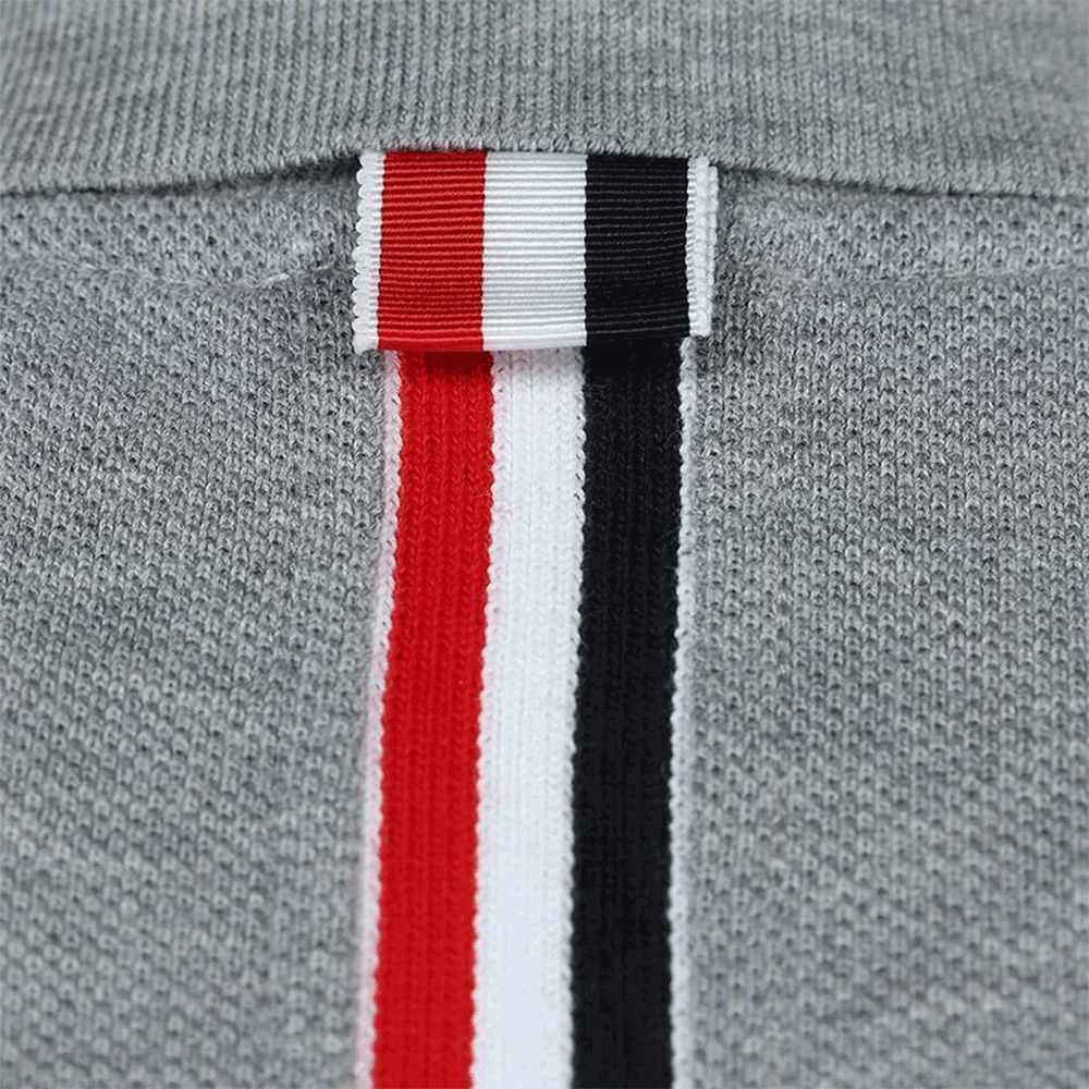 THOM BROWNE Center Back Stripe Polo Collar Men’s Short Sleeve T-Shirt