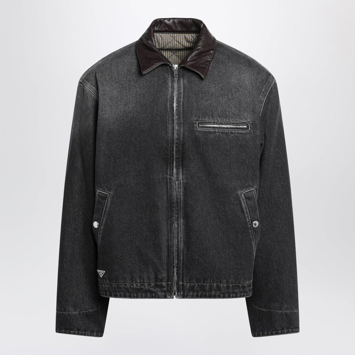 PRADA Blue Denim Trucker Jacket for Men
