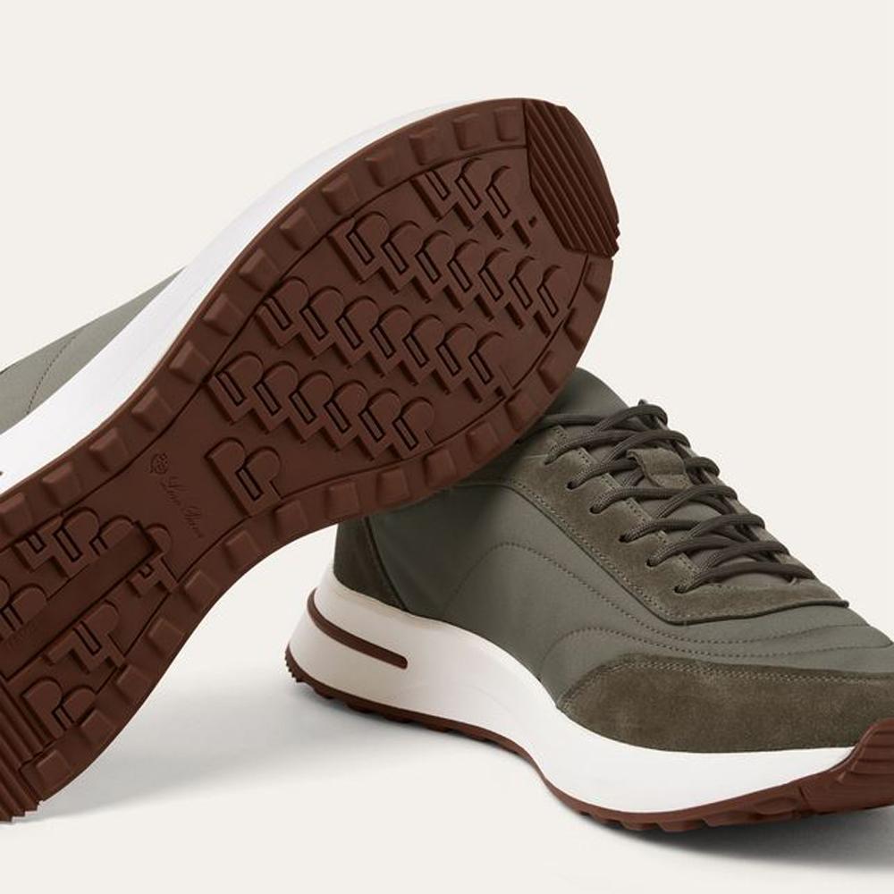 Loro Piana Suede Calfskin Weekend Walk Sneakers Tobacco Low-Top