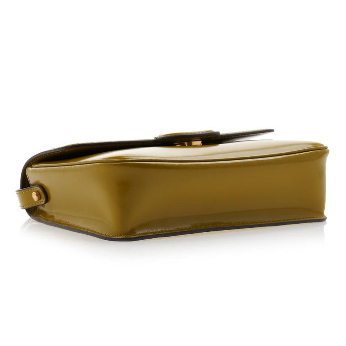 Tory Burch Robinson Leather Shoulder Bag Green Women’s